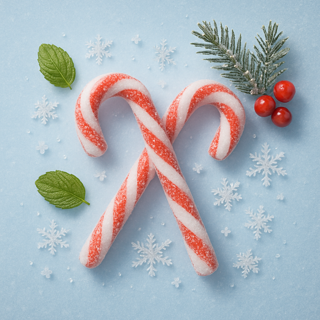 Eco-luxury wax melts – Peppermint Twist fragrance (sweet peppermint, vanilla, and sugar crystals). Hand-poured in Cheshire by Casa De Lumière.