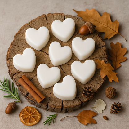 Autumn wax melt Discovery Set with warm seasonal fragrances including vanilla, pumpkin spice, amber, and rosewood.