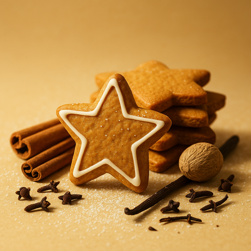 Eco-luxury wax melts – Biscuit Bliss fragrance (gingerbread, cookie, vanilla and caramel). Hand-poured in Cheshire by Casa De Lumière.