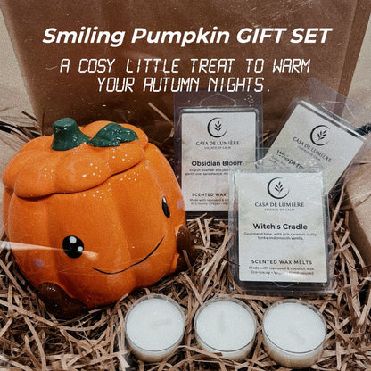 Pumpkin Wax Melt Burner Gift Set