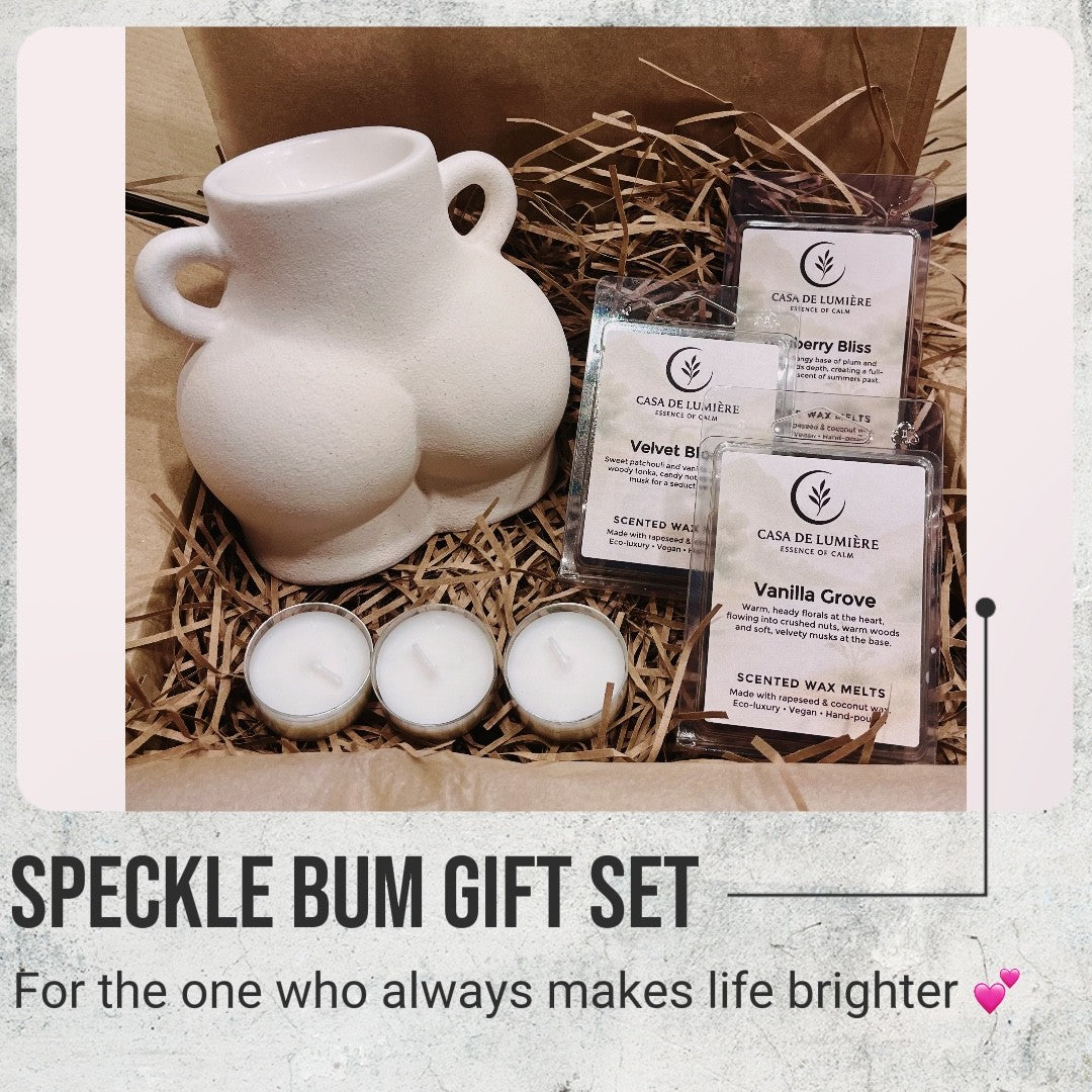 Speckle Bum Wax Melt Burner Gift Set